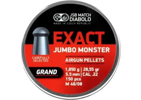 JSB Exact Jumbo Monster GRAND diabolo lövedék – 5,52 mm, 28,55 grain, 150 db