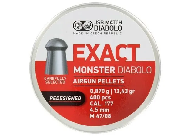 JSB Exact Monster diabolo lövedék – 4,52 mm, 13,43 grain, 400 db