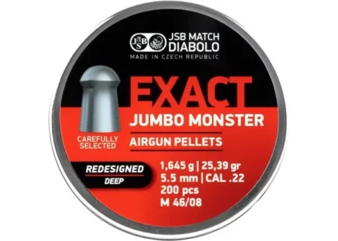 JSB Exact Jumbo Monster Redesigned DEEP diabolo lövedék – 5,52 mm, 25,39 grain, 200 db