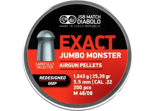 JSB Exact Jumbo Monster Redesigned DEEP diabolo lövedék – 5,52 mm, 25,39 grain, 200 db