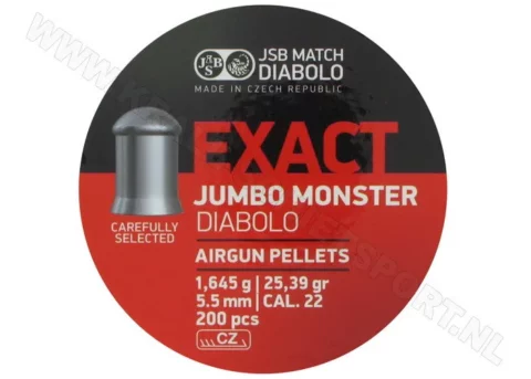 JSB Exact Jumbo Monster 5,52 mm – 25,39 grain, 200 db