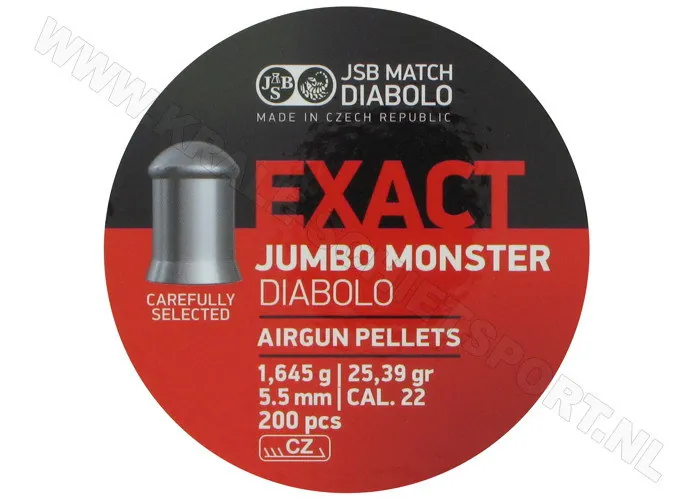 JSB Exact Jumbo Monster 5,52 mm – 25,39 grain, 200 db