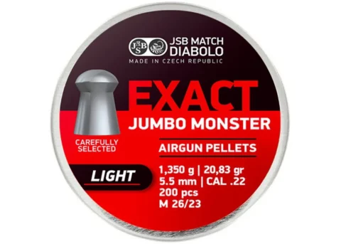 JSB Exact Jumbo Monster Light 5,52 mm – 20,83 grain, 200 db