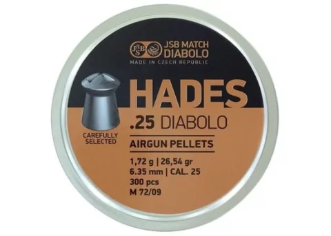 JSB Hades .25 diabolo lövedék – 6,35 mm, 26,54 grain, 300 db