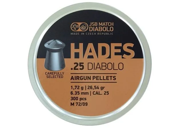 JSB Hades .25 diabolo lövedék – 6,35 mm, 26,54 grain, 300 db