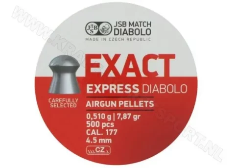 JSB Exact Express diabolo lövedék – 4,52 mm, 7,87 grain