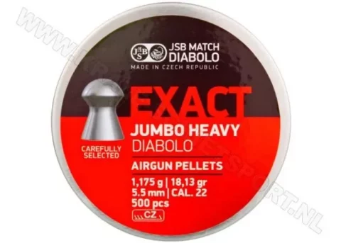 JSB Exact Diabolo Jumbo Heavy BigBox 5,52 mm – 18,13 gr, 500 db