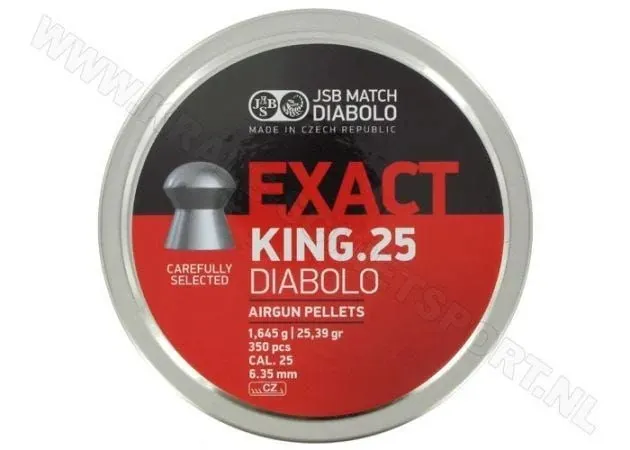 Pellets JSB Exact King 6,35 mm 25,39 szemcsés